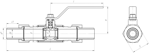 Кран шаровой ALSO Штуцерные Редуцированный DN 20 PN 40