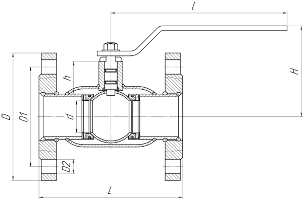 Кран шаровой ALSO Фланцевые Редуцированные DN 20 PN 40