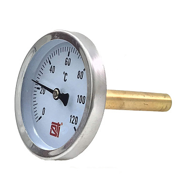 Термометр биметалл погружной STI ∅63 120°C (L75)