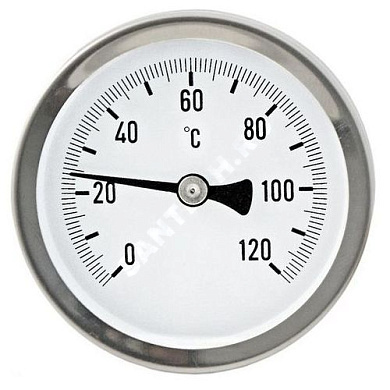 Термометр биметаллический ∅100 120°C (L50)
