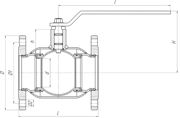 Кран шаровой ALSO В длину задвижки Полнопроходные DN 100 PN 16